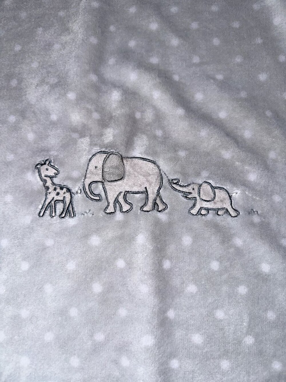 Circo Gray Elephant Giraffe Baby Blanket White Polka Dot Two By Two Target VTG